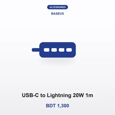 Baseus USB-C to Lightning 20W 1m