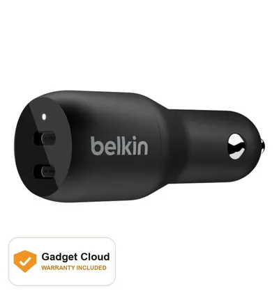 Belkin Dual USB-C Car Charger 36W