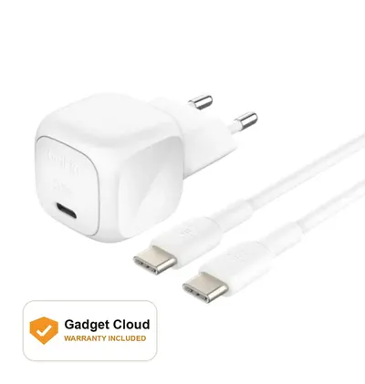 Belkin BoostCharge Compact USB-C Wall Charger 20W + USB-C to USB-C Cable