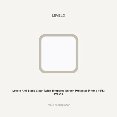Levelo Anti Static Clear Twice Tempered Screen Protector iPhone 14/13 Pro /13