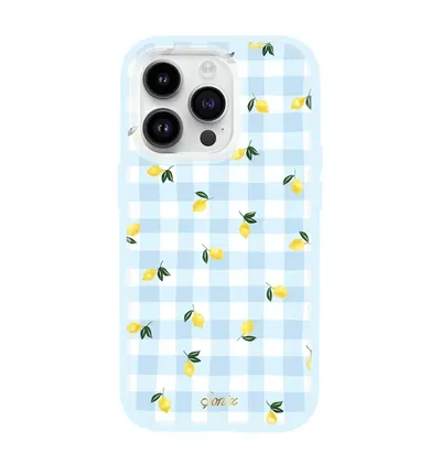 Sonix Lemon Gingham MagSafe Compatible Case for iPhone 16 Pro and Pro Max
