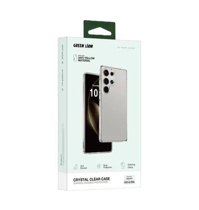 Green Lion Crystal Clear Case for S25 Ultra