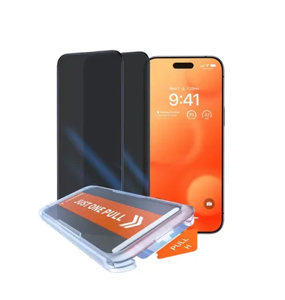 TORRAS Install Master Privacy Screen Protector For iPhone 16 Series (2 Pack)