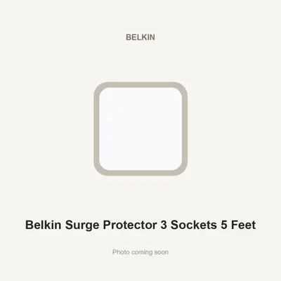 Belkin Surge Protector 3 Sockets 5 Feet