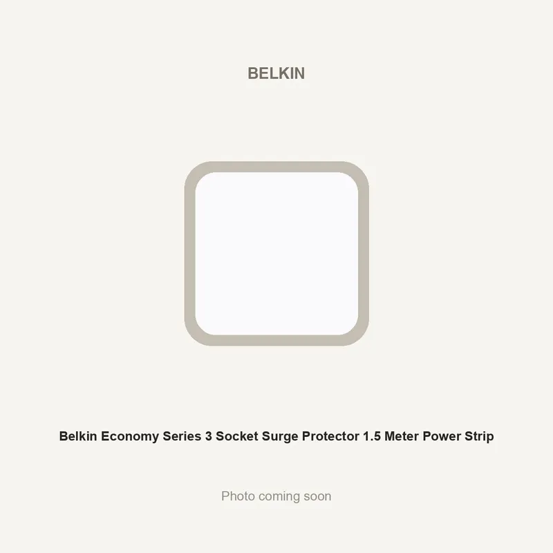 Belkin Economy Series 3 Socket Surge Protector 1.5 Meter Power Strip