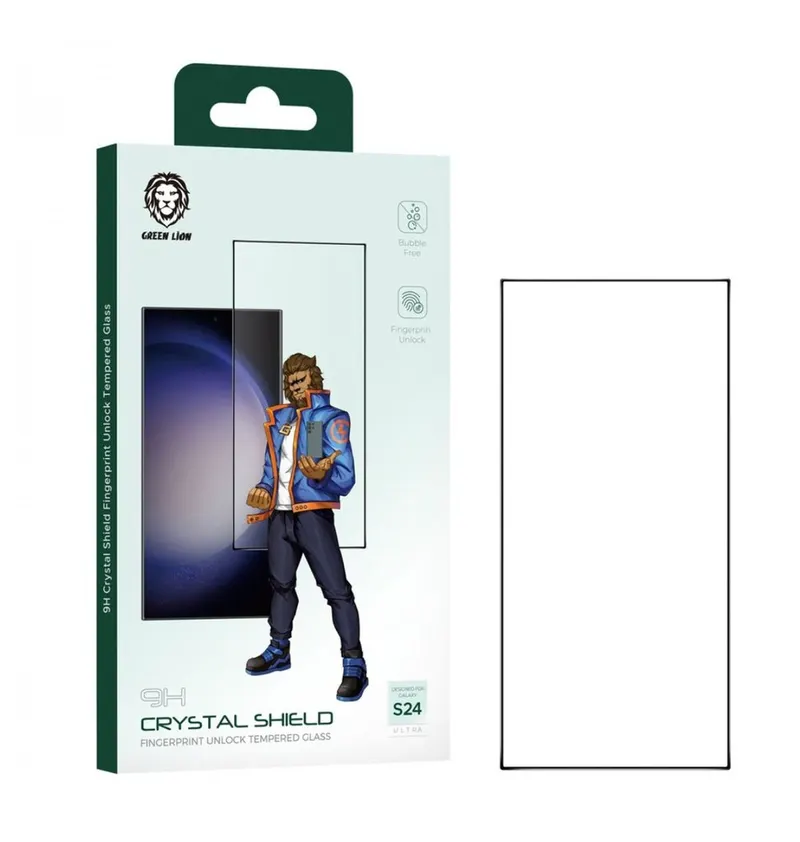 Green Lion 9H High Definition Finger Print Unlock Tempered Clear Glass For Samsung S24 series