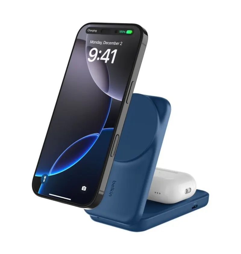 Belkin UltraCharge 2-in-1 Foldable Magnetic Charger Qi2 25W