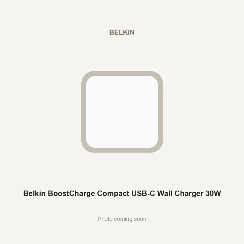 Belkin BoostCharge Compact USB-C Wall Charger 30W