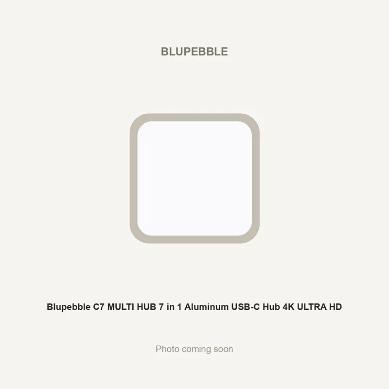 Blupebble C7 MULTI HUB 7 in 1 Aluminum USB-C Hub 4K ULTRA HD