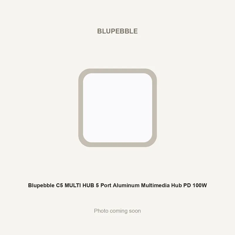 Blupebble C5 MULTI HUB 5 Port Aluminum Multimedia Hub PD 100W