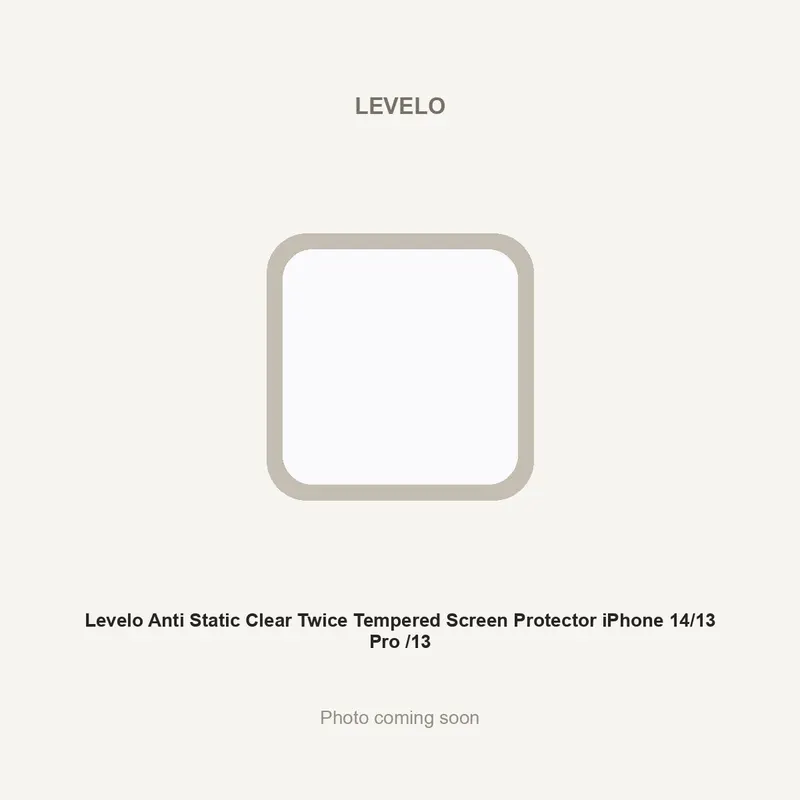 Levelo Anti Static Clear Twice Tempered Screen Protector iPhone 14/13 Pro /13