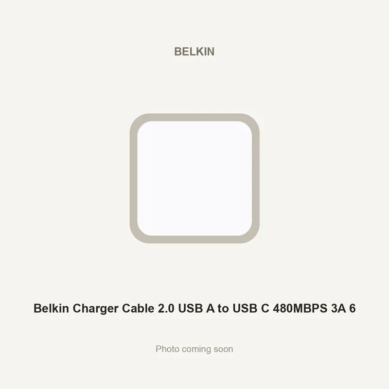 Belkin Charger Cable 2.0 USB A to USB C 480MBPS 3A 6