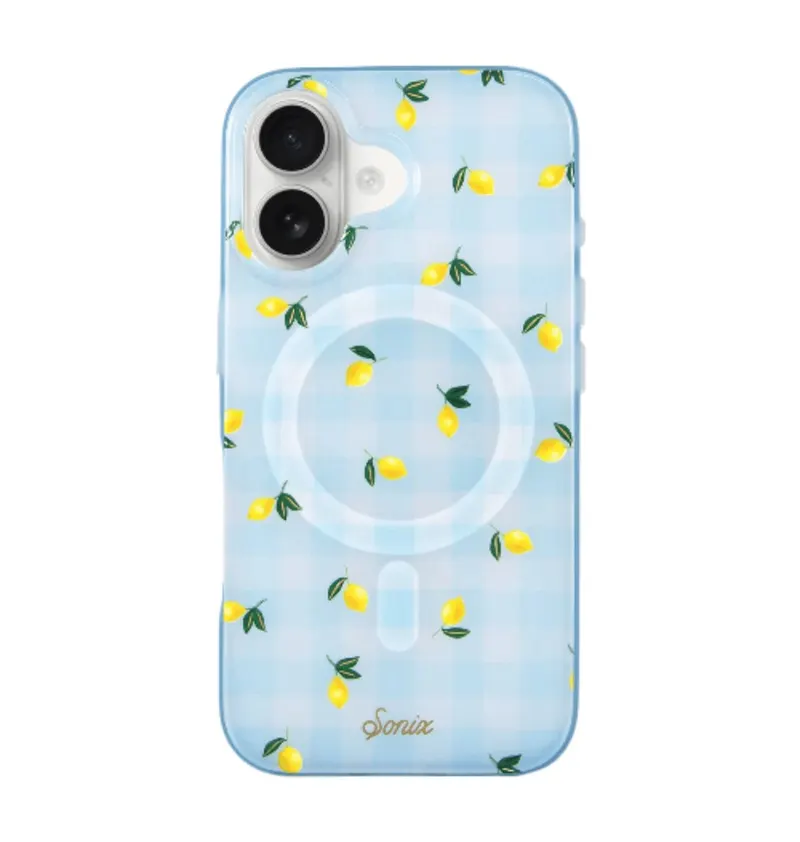 Sonix Lemon Gingham MagSafe Compatible Case for iPhone 16