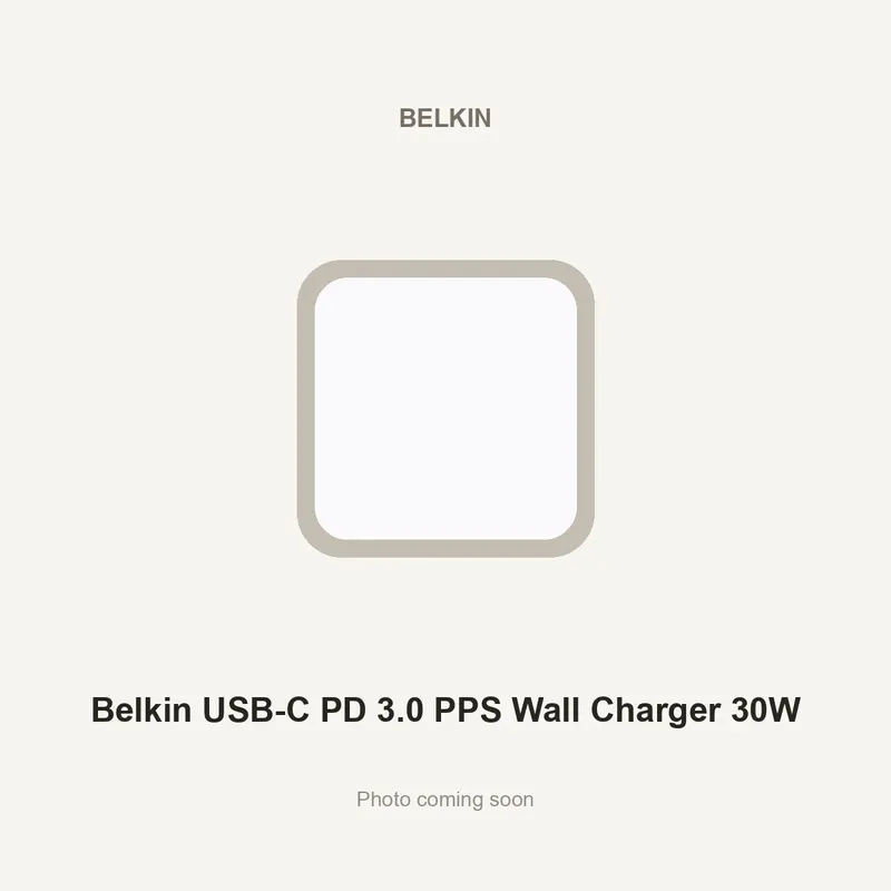 Belkin USB-C PD 3.0 PPS Wall Charger 30W