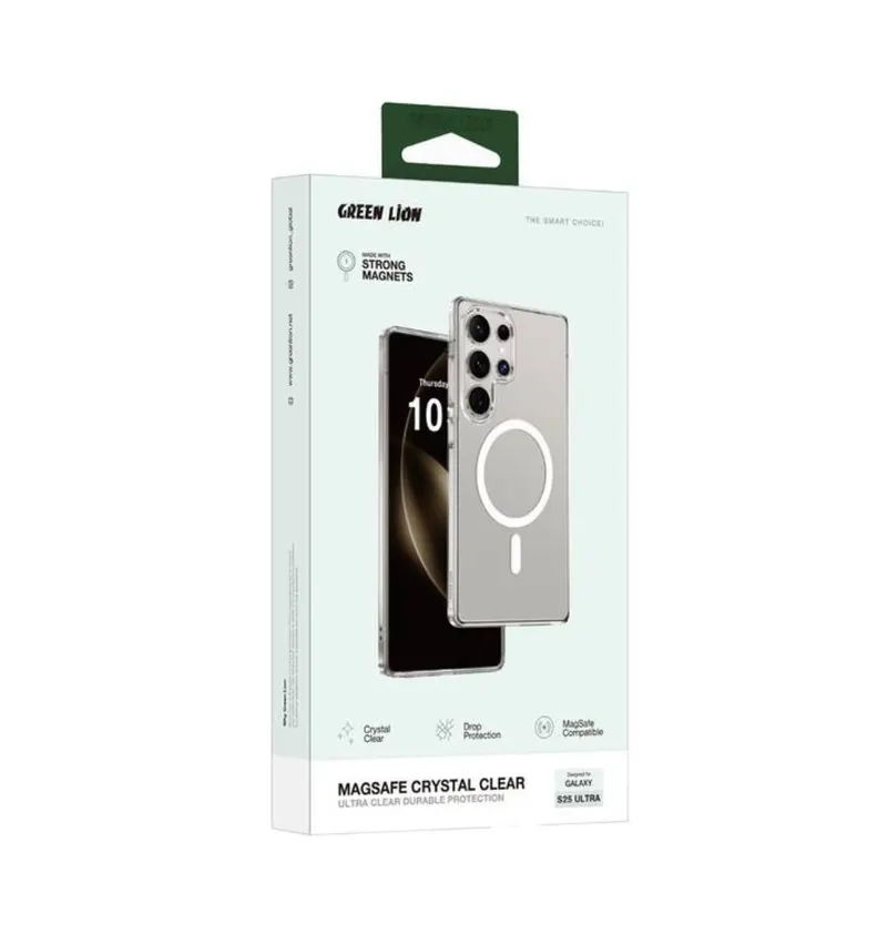Green Lion MagSafe Crystal Clear Case for S25 Ultra