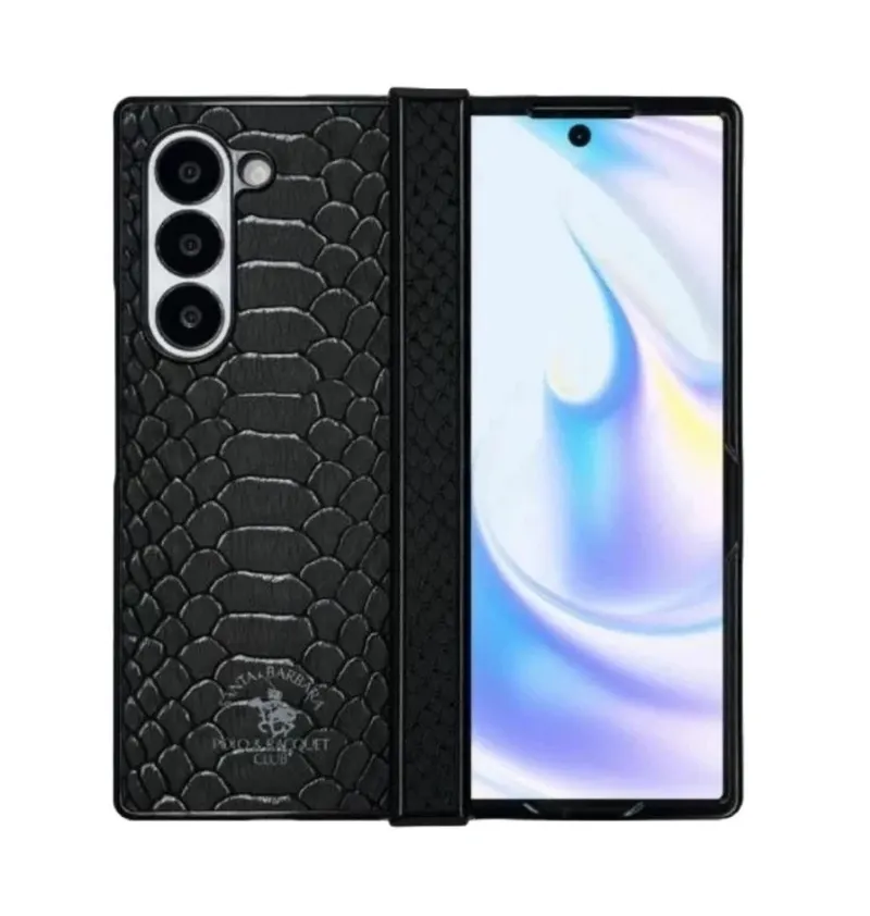 Santa Barbara Knight Series Leather Protective Case for Galaxy Z Fold 6