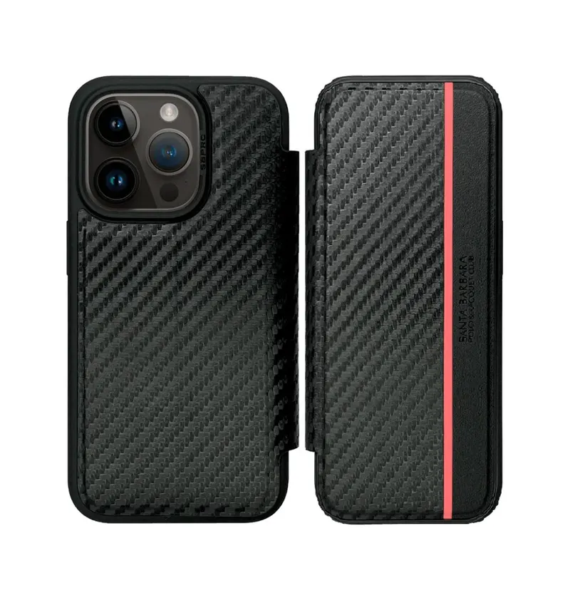 Santa Barbara Dwight Series Flip Leather Case for iPhone 15 Pro and Pro Max