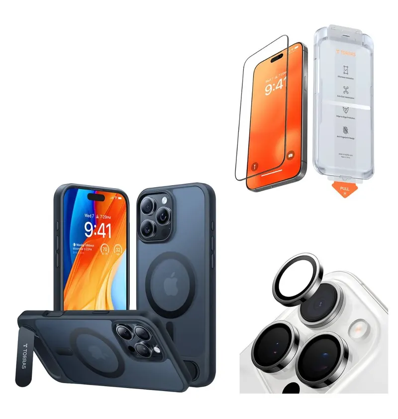 TORRAS Pstand 3-in-1 Bundle For iPhone 16 Pro and iPhone 16 Pro Max