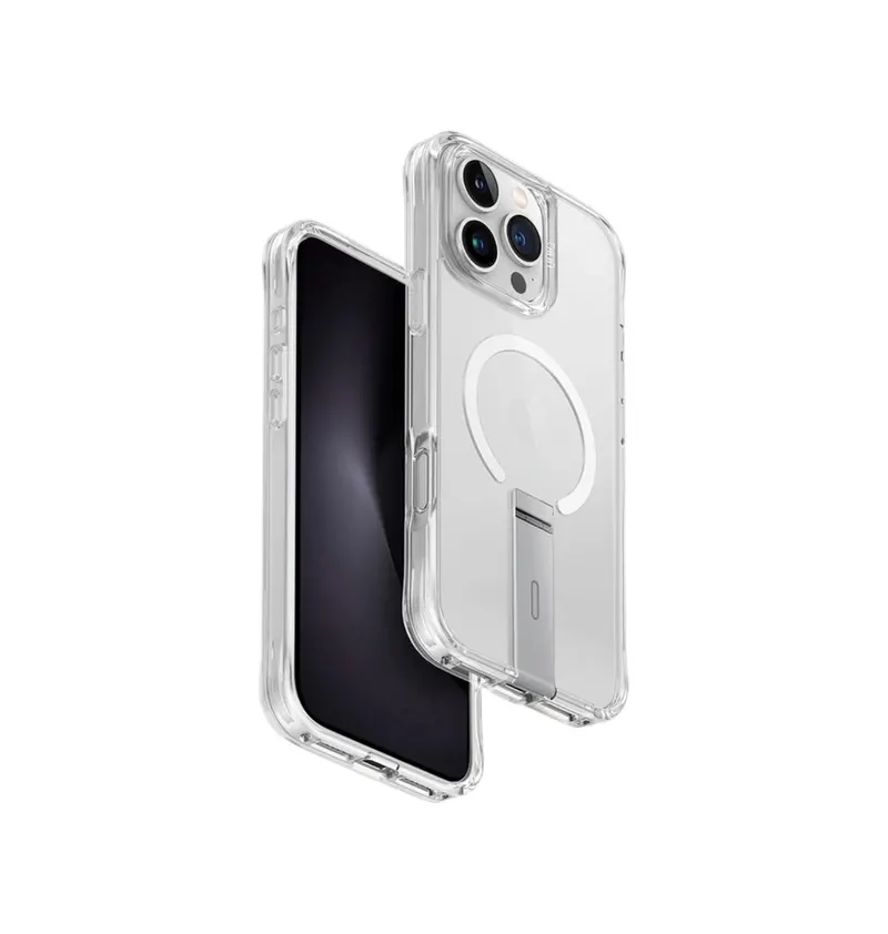 Uniq Eleva Case with Built in Aluminum Kickstand for iPhone 16 Pro and Pro Max