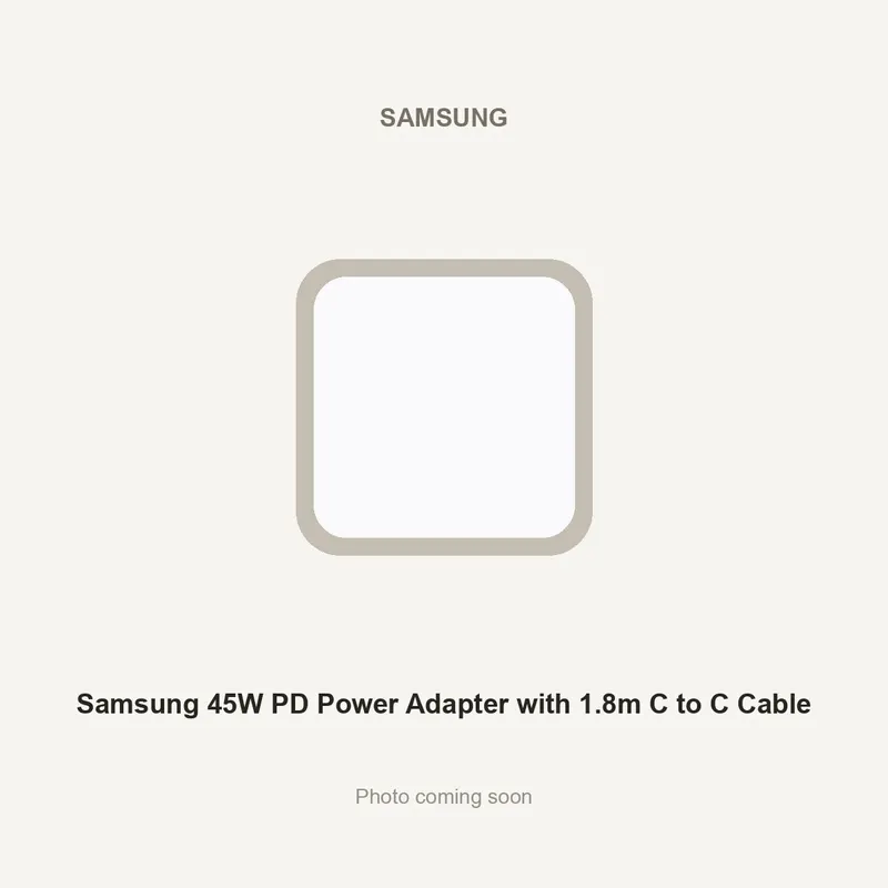 Samsung 45W PD Power Adapter with 1.8m C to C Cable