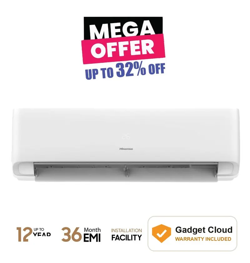 Hisense AS-12CW4RGRKF01BU Smart Comfort Non-Inverter Air Conditioner 1 Ton