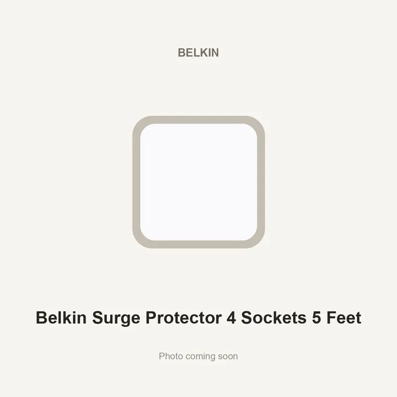 Belkin Surge Protector 4 Sockets 5 Feet