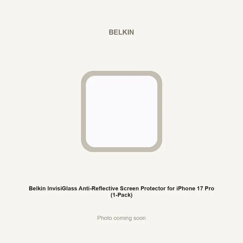 Belkin InvisiGlass Anti-Reflective Screen Protector for iPhone 17 Pro (1-Pack)
