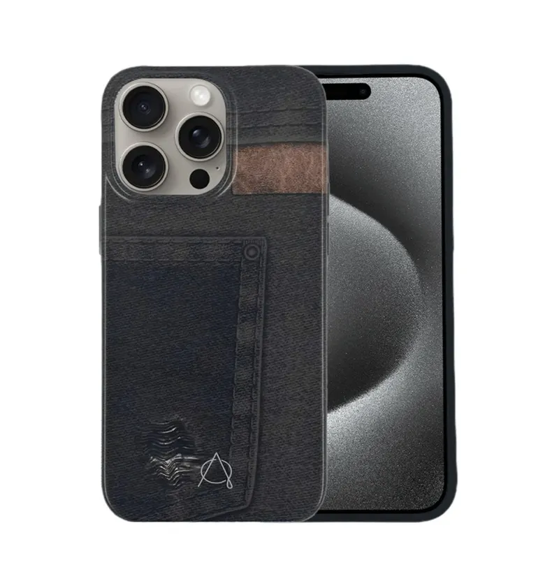 A-Case Denim Case for iPhone 15 Pro and Pro Max